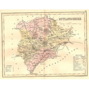 Rutlandshire antique map