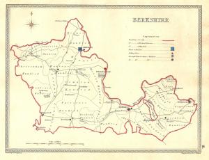 Berkshire antique map