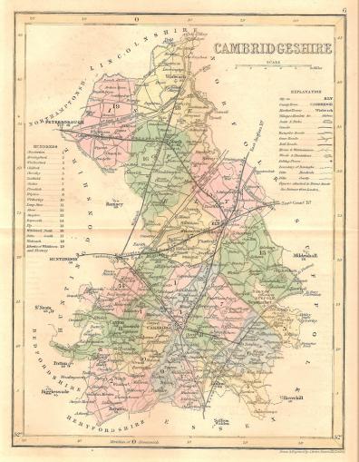 antique map of Cambridgeshire 2