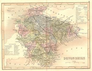Devonshire antique map 1845 2
