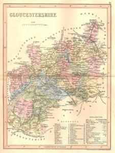 Gloucestershire antique map 2
