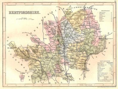 Hertfordshire antique map 2