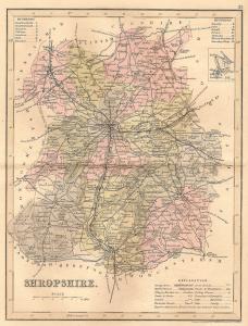Shropshire antique map 1845
