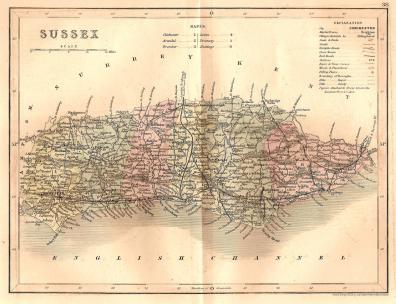 Sussex antique map 2