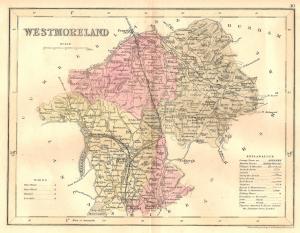 Westmoreland antique map 1845