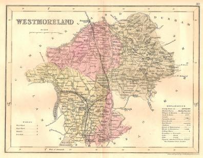 Westmoreland antique map 1845