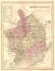 Monmouthshire Wales antique map 2