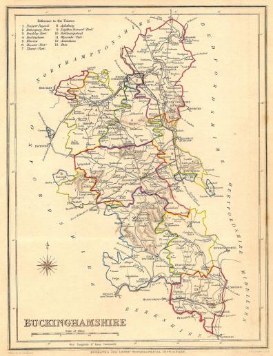 Buckinghamshire antique map 3