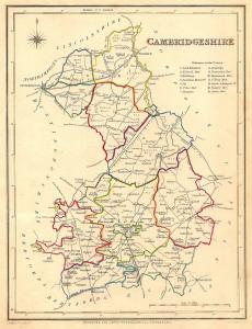 Cambridgeshire antique map published 1835