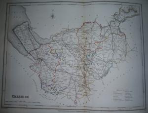 Cheshire antique map published 1835 3