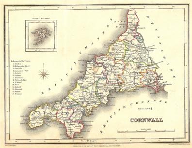 Cornwall antique map 3