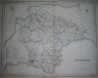 Devonshire antique map 1835 3