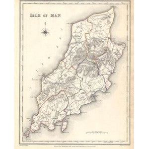Isle of Man antique map 1831