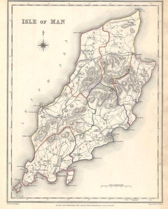 Isle of Man antique map 1831