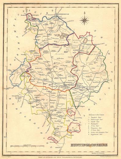 Huntingdonshire antique map 3
