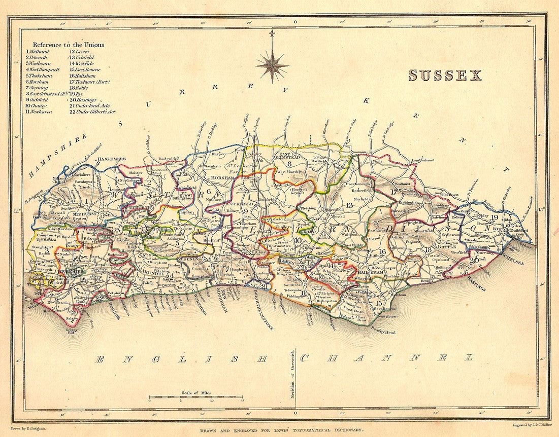 Sussex antique map 3