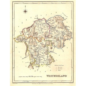 Westmorland Cumbria antique map 3
