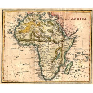antique map of Africa
