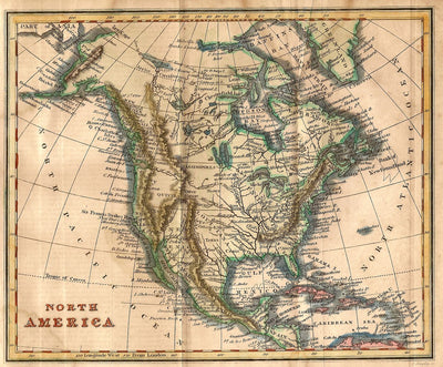 North America antique map