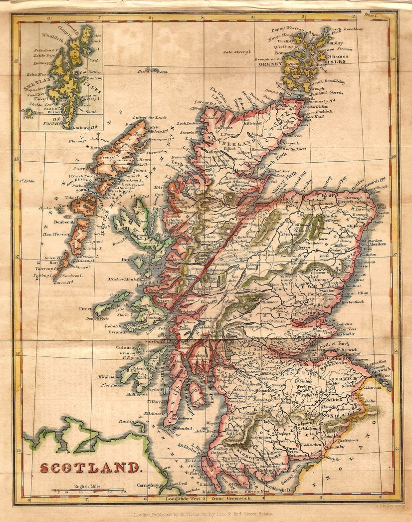 Scotland antique map 1826 3