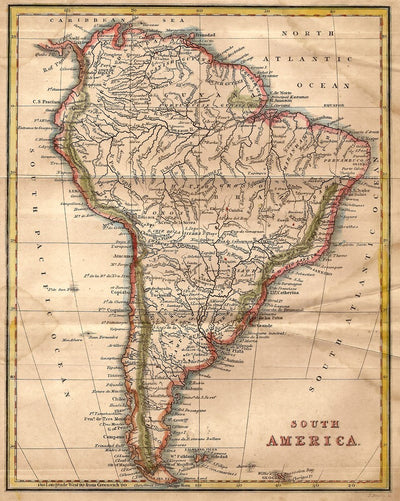 South America antique map 2