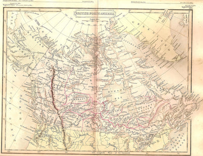 Canada British North America antique map