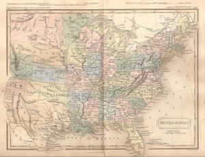 antique map of United States of America