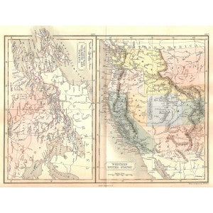 United States, Canada, New Brunswick, Nova Scotia antique map 1862