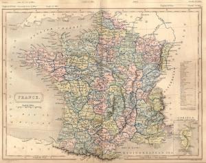 France antique map 1862 3
