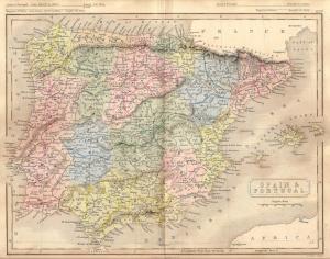 Spain Portugal antique map 3