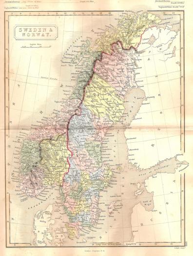 Sweden Norway antique map 3