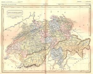 Switzerland antique map 1862 3