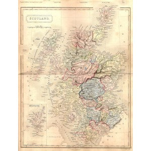 Scotland antique map