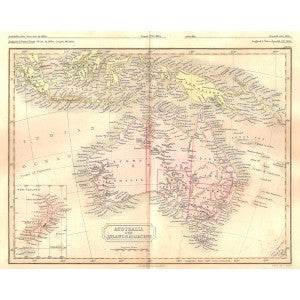Australia & Islands Adjacent antique map