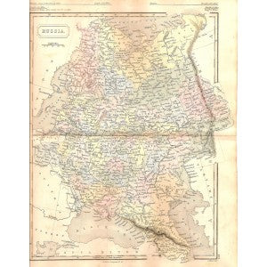 Russia antique map 1871
