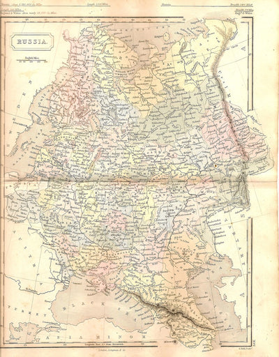 Russia antique map