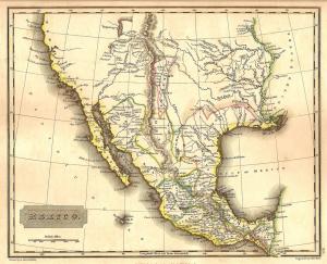 Mexico antique map 1829