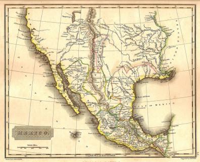 Mexico antique map