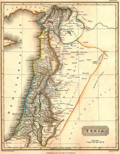 Syria antique map