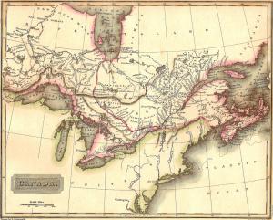 Canada antique map 1817
