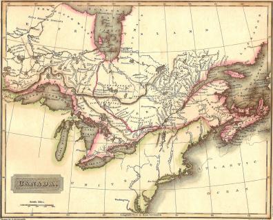 Canada antique map 1817
