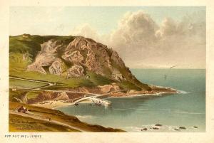 antique print of Bon Nuit Bay Jersey Channel Islands