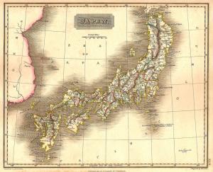 Japan antique map 1829