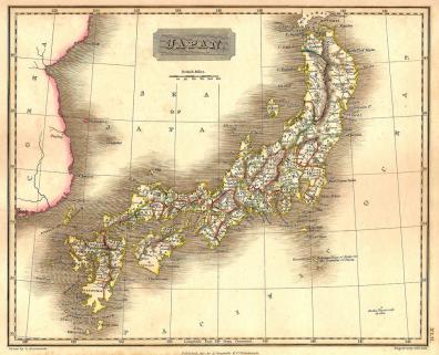 Japan antique map 1829