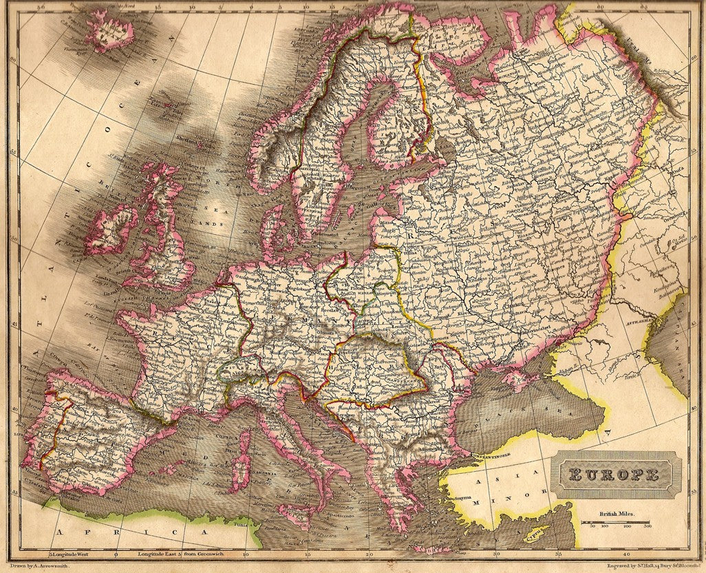 Europe antique map