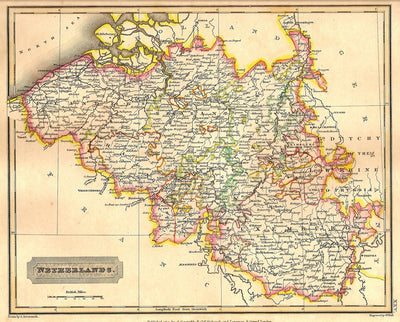 Netherlands antique map