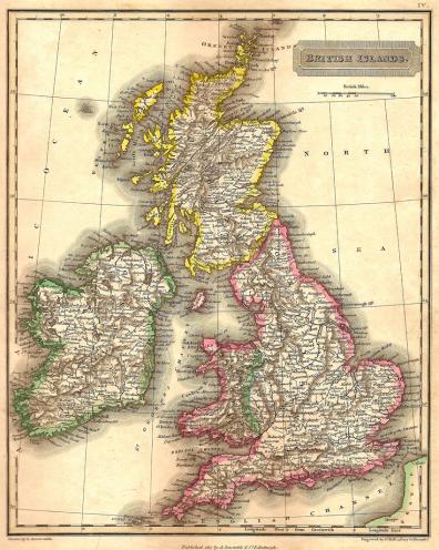 British Isles antique map