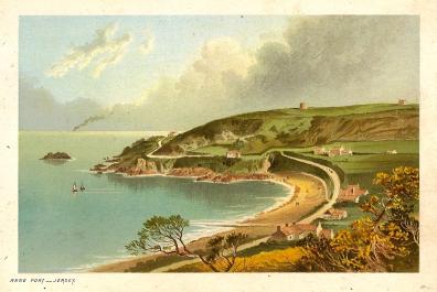 antique print of Anne Port Jersey Channel Islands