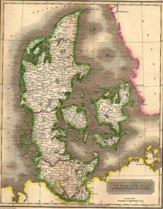 Denmark antique map 1829