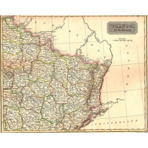 France North East antique map 1829